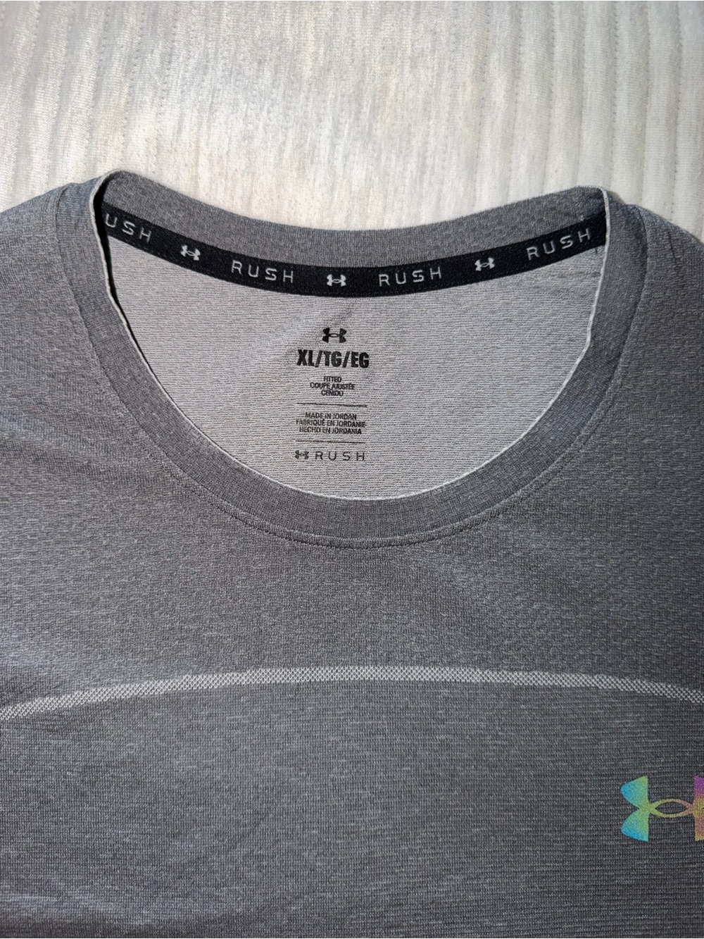 Under Armour Grey RUSH Men's Performance Crew Neck Tee